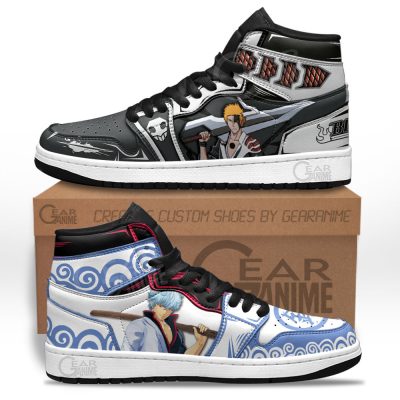 Ichigo Kurosaki and Gintoki Sakata J1 Sneakers