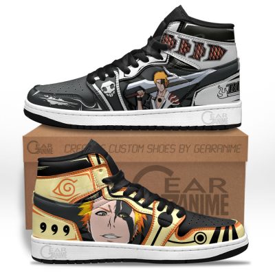 Ichigo Kurosaki and Nrt Uzumaki Bijuu J1 Sneakers