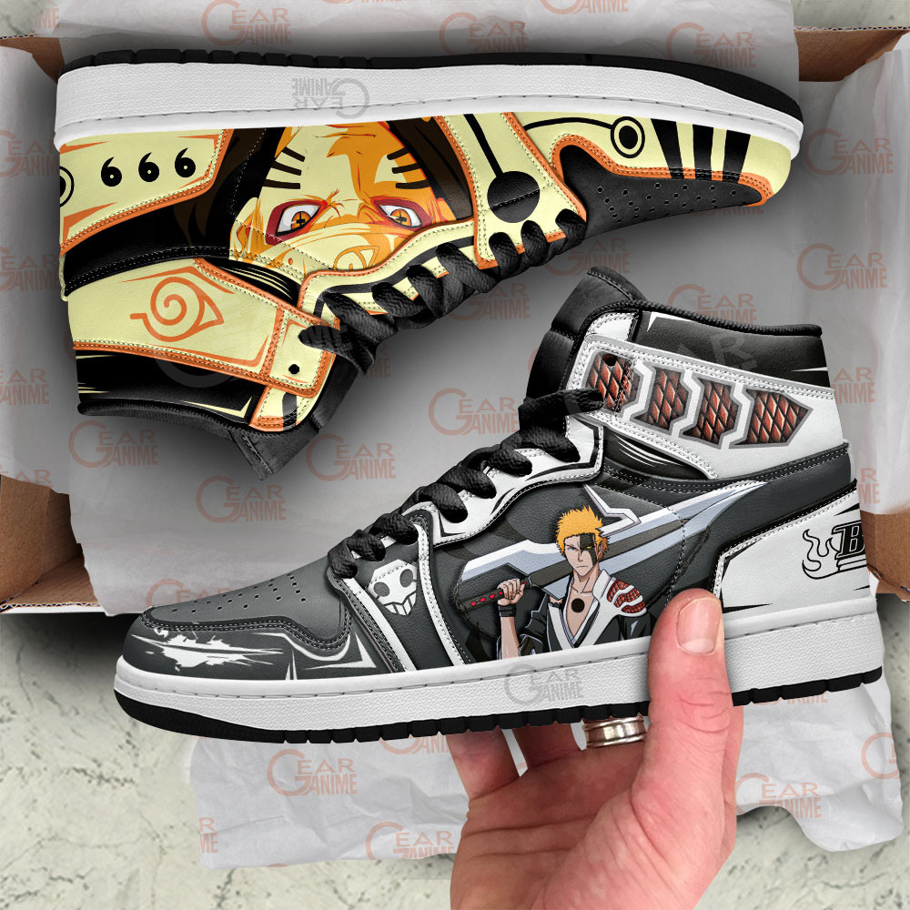 Ichigo Kurosaki and Nrt Uzumaki Bijuu J1 Sneakers - Image 2