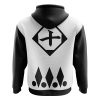 Gotei 13 10th Division Captain Toshiro Hitsugaya Bleach Zip Hoodie Jacket BACK mockup - Bleach Merch