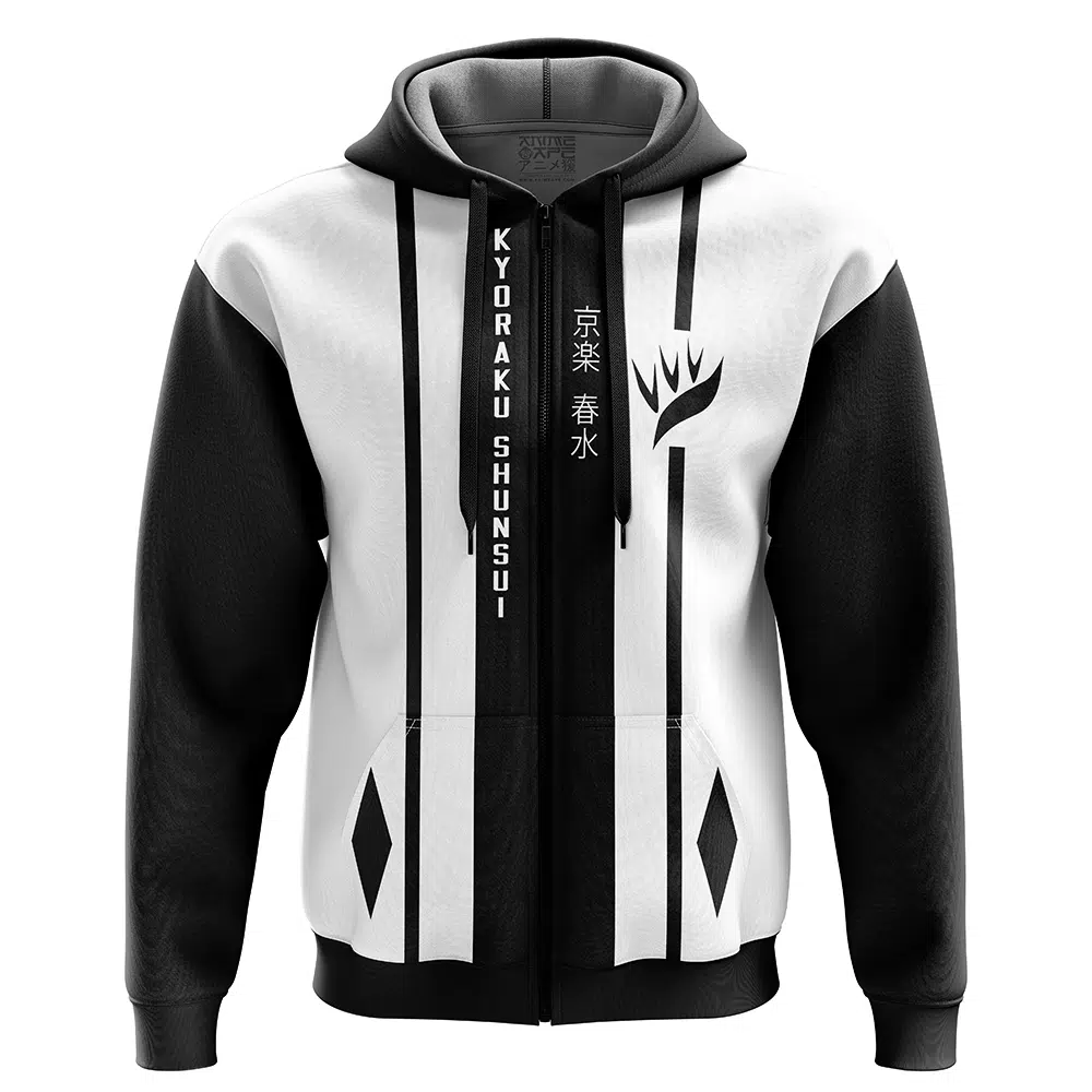 Gotei 13 8th Division Captain Kyoraku Shunsui Bleach Zip Hoodie Jacket