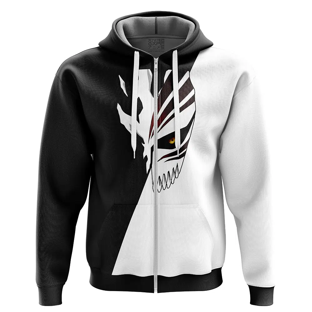 Ichigo Hollow Mask Bleach Zip Hoodie Jacket