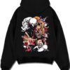 DEIDV2 A.black hoodie flat back design - Bleach Merch