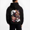 DEIDV2 B.black hoodie male back view - Bleach Merch