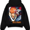 HFACEX A.black hoodie flat back design - Bleach Merch