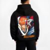 HFACEX B.black hoodie male back view - Bleach Merch