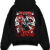 HOLL07 A.black hoodie flat back design - Bleach Merch