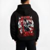 HOLL07 B.black hoodie male back view - Bleach Merch
