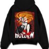 HOLL10 A.black hoodie flat back design - Bleach Merch