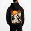ICHSOUL B.black hoodie male back view - Bleach Merch