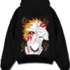 ICHSUB A.black hoodie flat back design - Bleach Merch