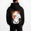 ICHSUB B.black hoodie male back view - Bleach Merch