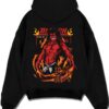 KNPCH1 A.black hoodie flat back design - Bleach Merch