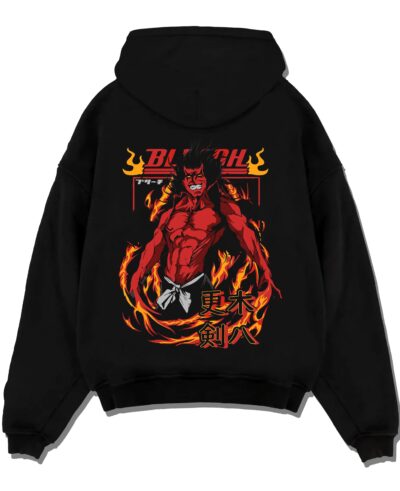 Kenpachi Zaraki Hoodie Bleach Anime Captain Retro