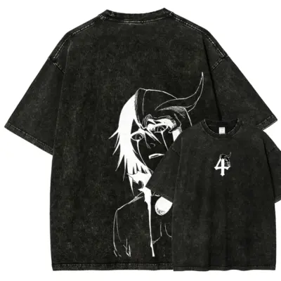 Ulquiorra Cifer Bleach Anime Mineral Wash T-shirt