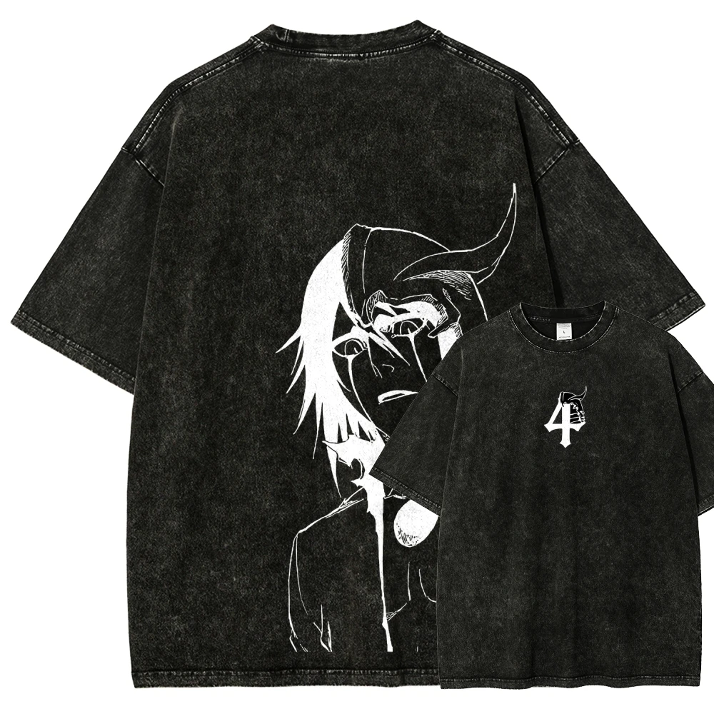 Ulquiorra Cifer Bleach Anime Mineral Wash T-shirt