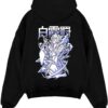 rukia bankai bleach black hoodie flat back design - Bleach Merch