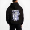 rukia bankai bleach black hoodie male back view - Bleach Merch